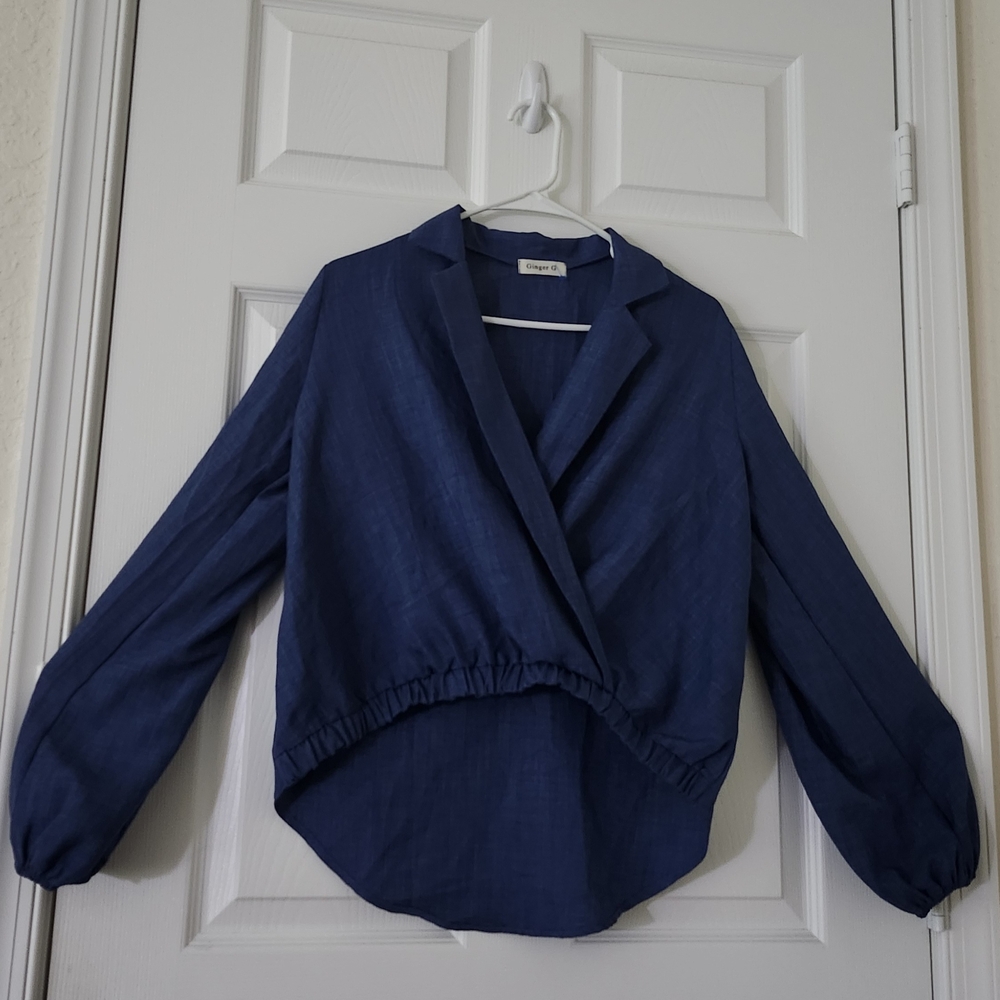 Ginger G Navy Blue Women's Top